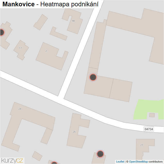 Mapa Mankovice - Firmy v obci.