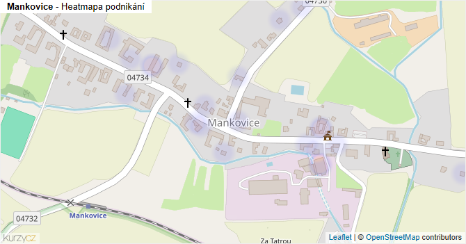 Mankovice - mapa podnikání