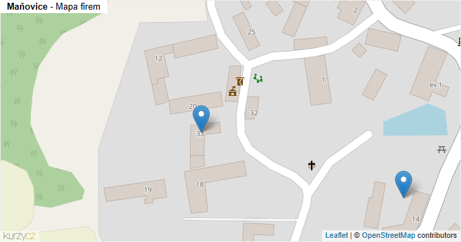 Maňovice - mapa firem