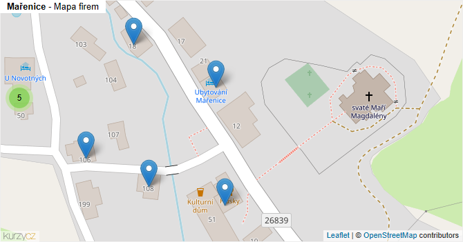 Mařenice - mapa firem