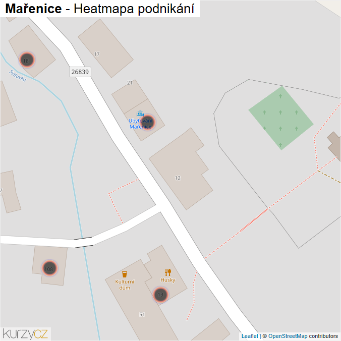 Mapa Mařenice - Firmy v obci.