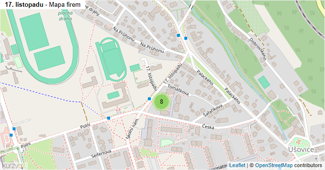 17. listopadu - mapa firem