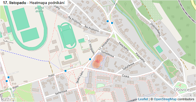 17. listopadu - mapa podnikání