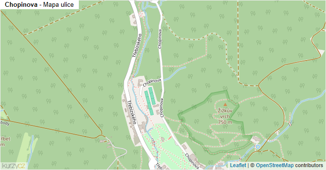 Chopinova - mapa ulice