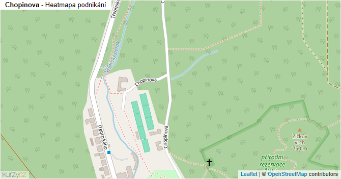 Chopinova - mapa podnikání