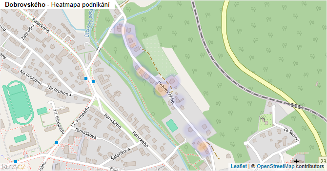 Dobrovského - mapa podnikání
