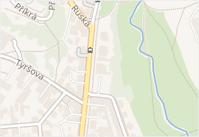 Hlavní třída v obci Mariánské Lázně - mapa ulice