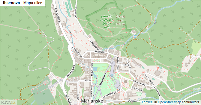 Ibsenova - mapa ulice
