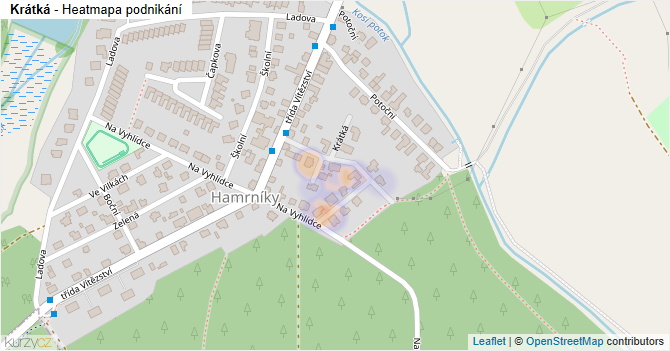 Krátká - mapa podnikání