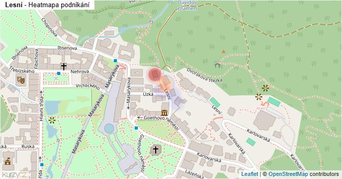Lesní - mapa podnikání
