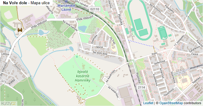 Na Voře dole - mapa ulice