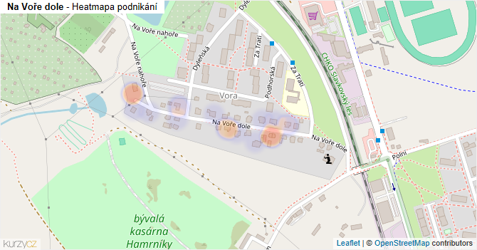 Na Voře dole - mapa podnikání
