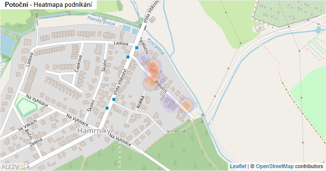 Potoční - mapa podnikání