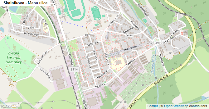 Skalníkova - mapa ulice