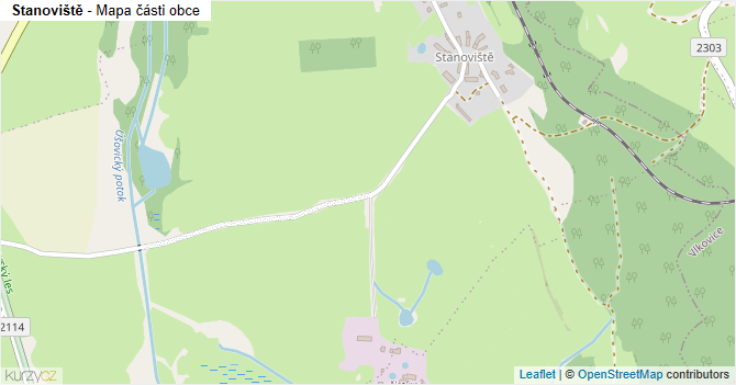 Stanoviště - mapa části obce