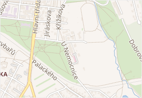 U Nemocnice v obci Mariánské Lázně - mapa ulice