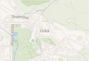 Úzká v obci Mariánské Lázně - mapa ulice