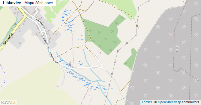 Libkovice - mapa části obce