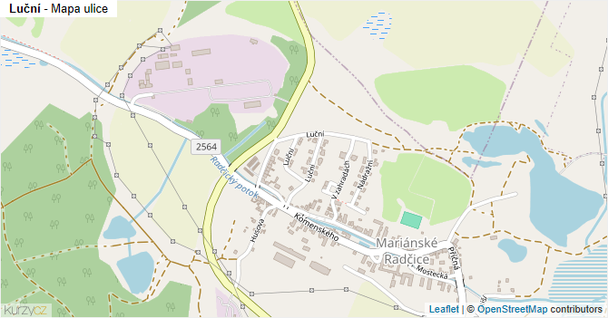 Luční - mapa ulice