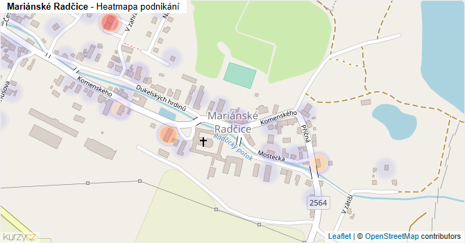 Mariánské Radčice - mapa podnikání