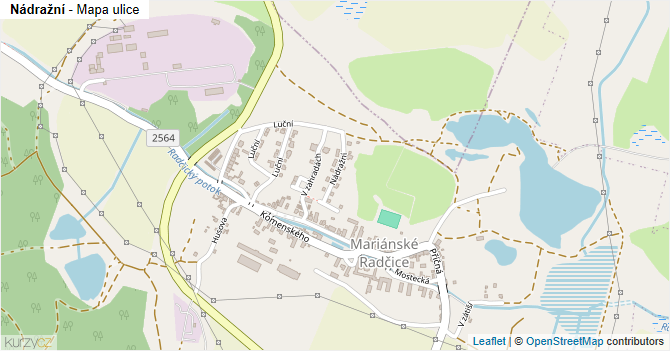 Nádražní - mapa ulice