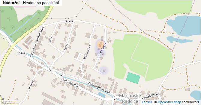 Nádražní - mapa podnikání