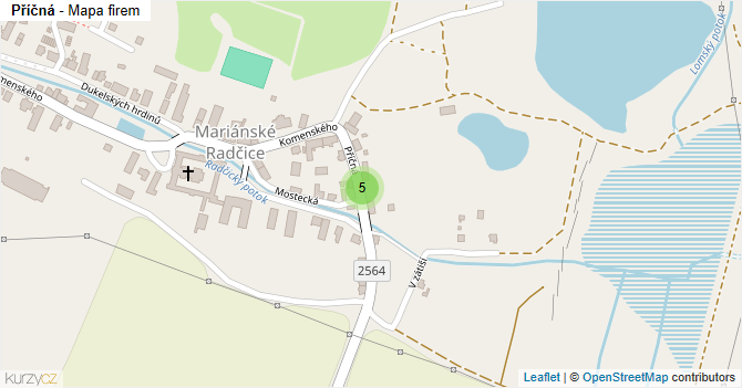 Příčná - mapa firem
