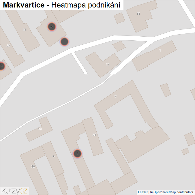 Mapa Markvartice - Firmy v obci.