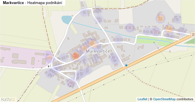 Markvartice - mapa podnikání