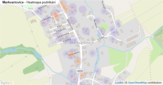 Markvartovice - mapa podnikání