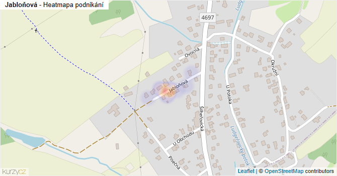Jabloňová - mapa podnikání