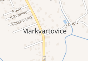 Markvartovice v obci Markvartovice - mapa části obce