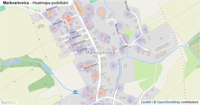 Markvartovice - mapa podnikání