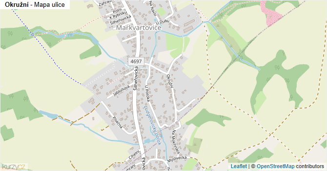 Okružní - mapa ulice