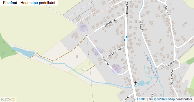 Písečná - mapa podnikání