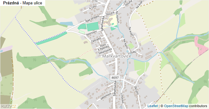 Prázdná - mapa ulice
