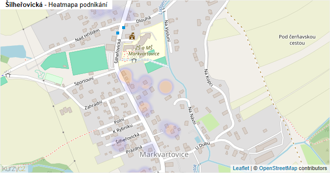 Šilheřovická - mapa podnikání