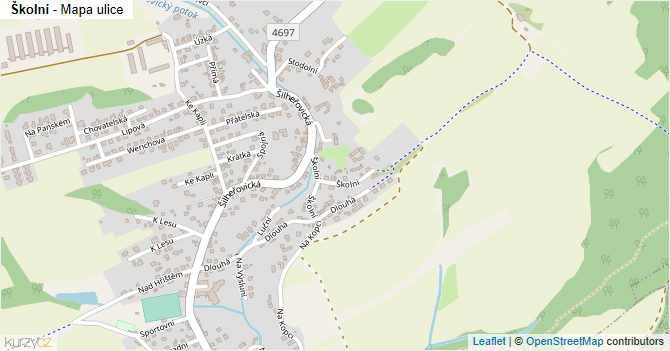 Školní - mapa ulice