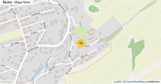 Školní - mapa firem