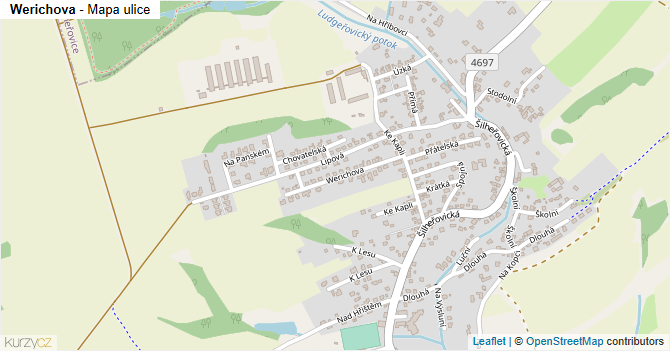 Werichova - mapa ulice