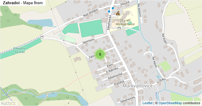 Zahradní - mapa firem