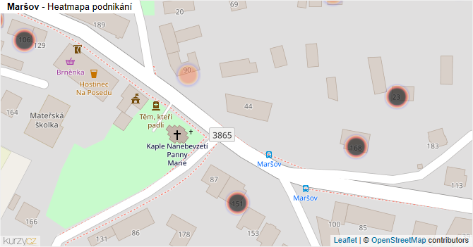 Maršov - mapa podnikání