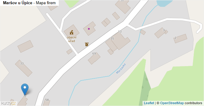 Maršov u Úpice - mapa firem