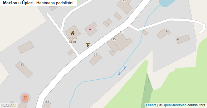 Maršov u Úpice - mapa podnikání