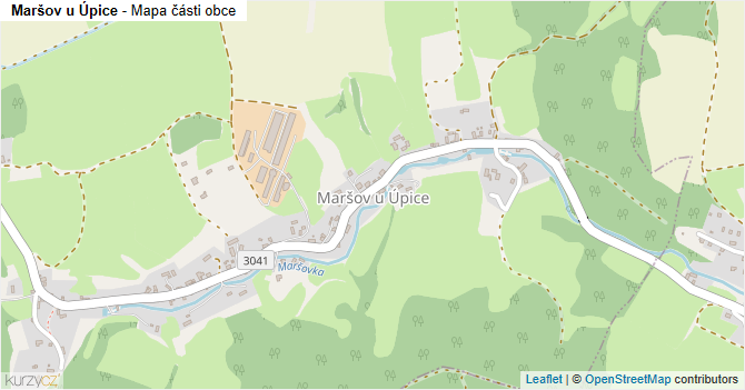 Maršov u Úpice - mapa části obce
