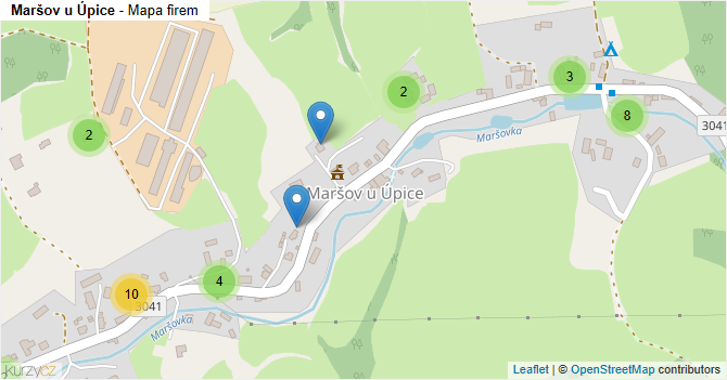Maršov u Úpice - mapa firem