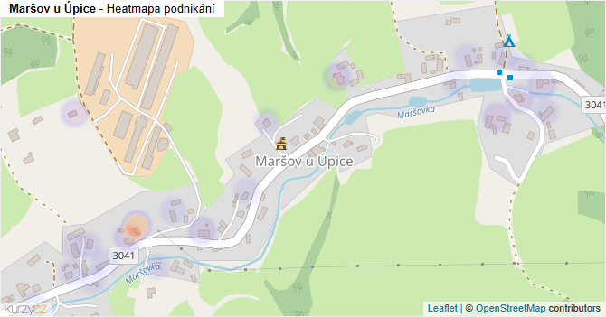 Maršov u Úpice - mapa podnikání