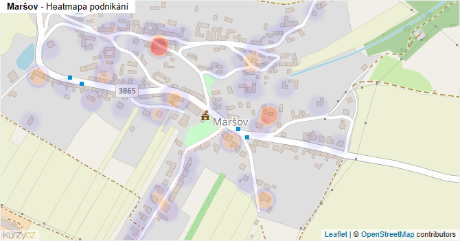 Maršov - mapa podnikání