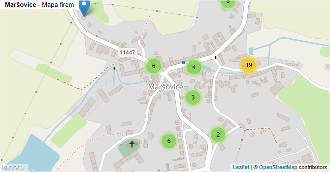 Maršovice - mapa firem