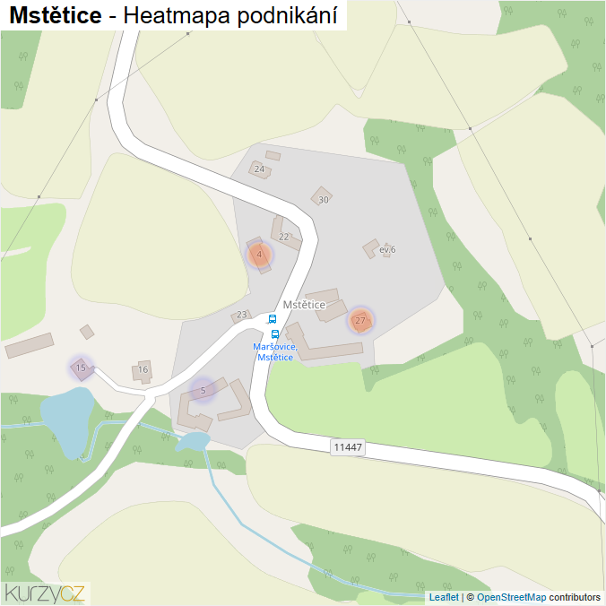 Mapa Mstětice - Firmy v části obce.